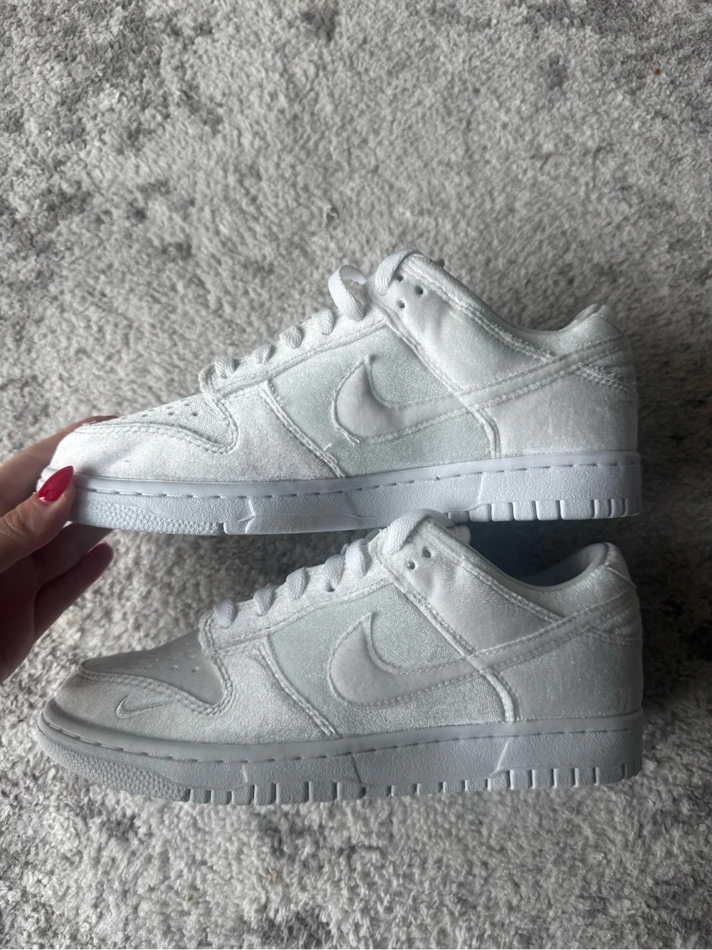 Nike White Low-Profile suede Sneaker